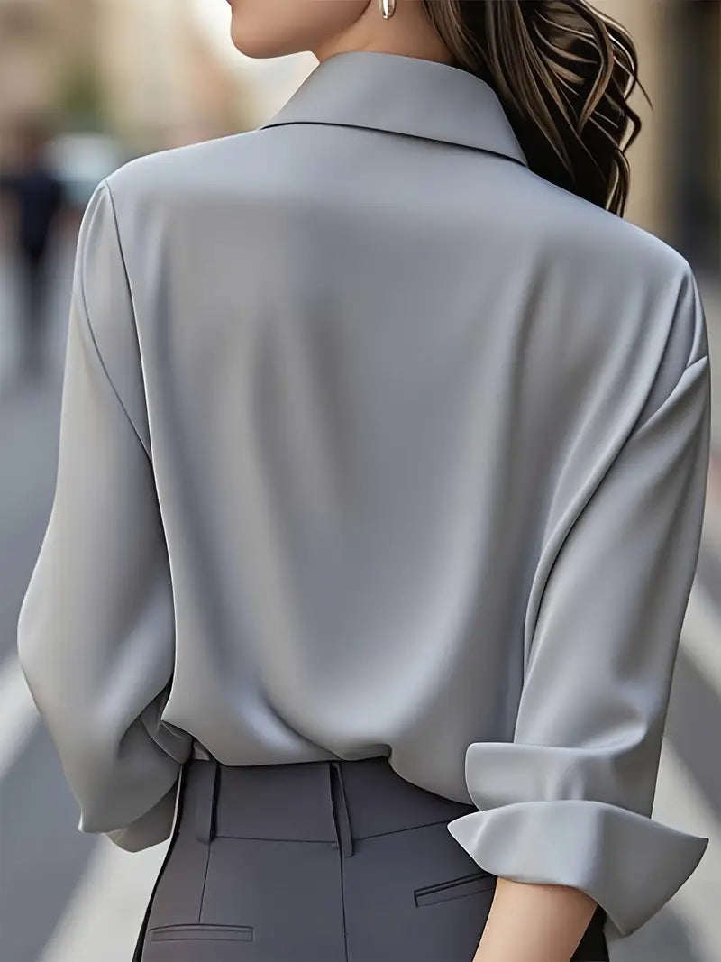 Anjeneth™ | Elegant Long Sleeve Button-Down Shirt