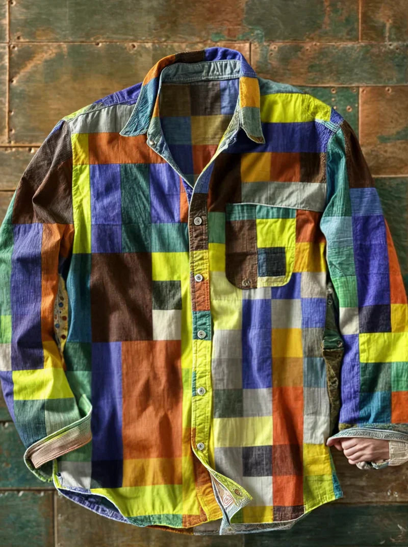 Leo | Premium Patchwork Shirt – Unique Style & Comfortable Fit
