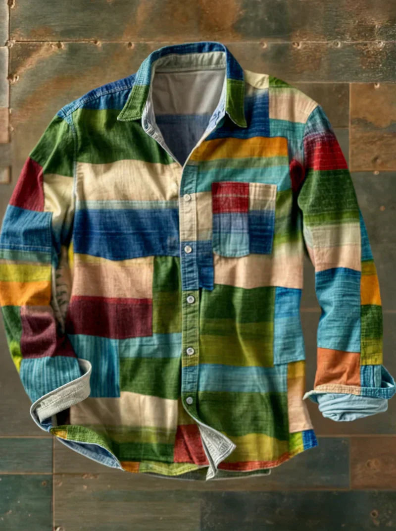 Leo | Premium Patchwork Shirt – Unique Style & Comfortable Fit