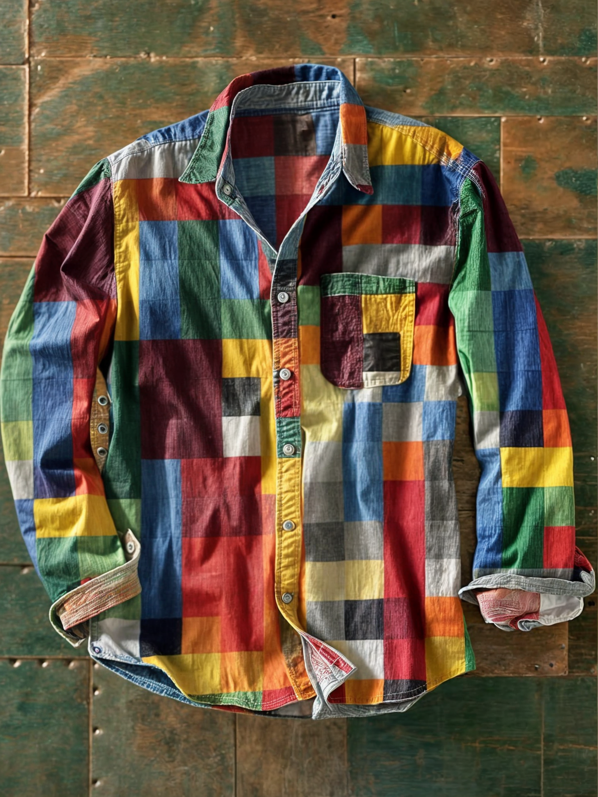 Leo | Premium Patchwork Shirt – Unique Style & Comfortable Fit