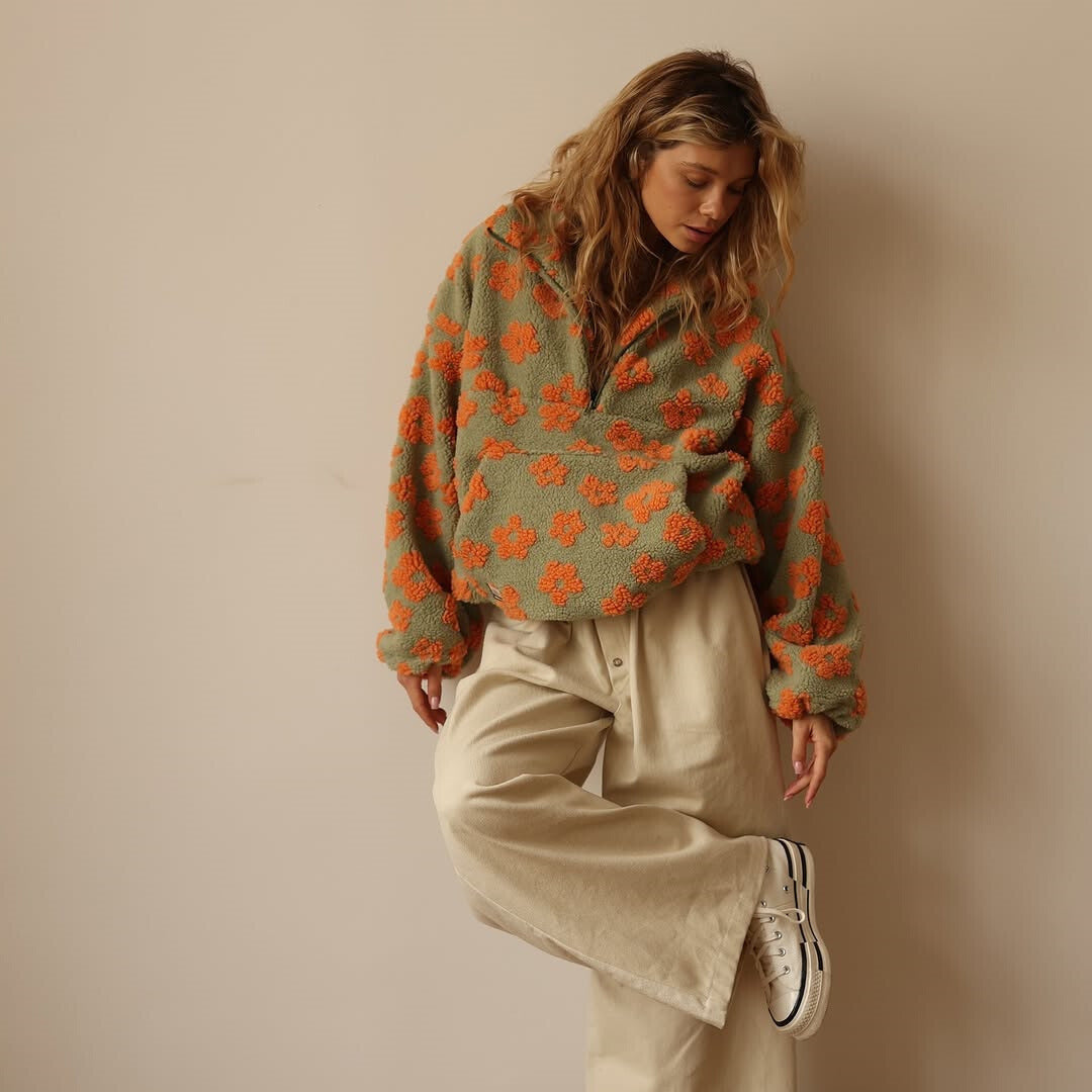 Daisy | Sherpa Floral Sweater