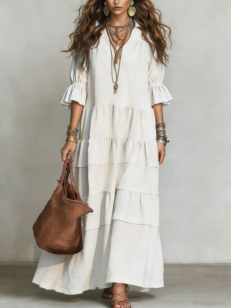 Amy | Casual Loose-fitting Half Sleeves Dress