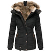 Dianne I Puffer Jacket with Hood and Slim Fit Design