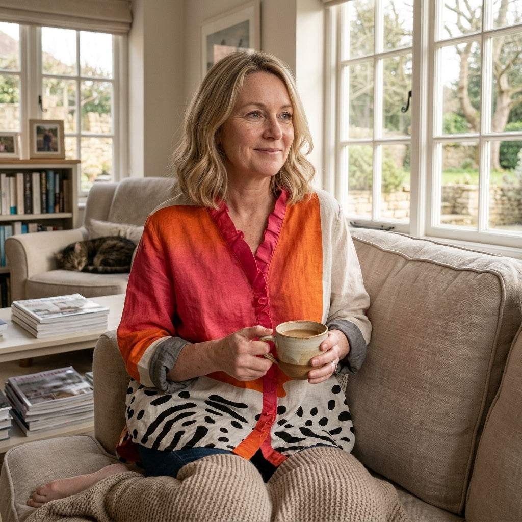 Linda | Elegant Linen Summer Blouse