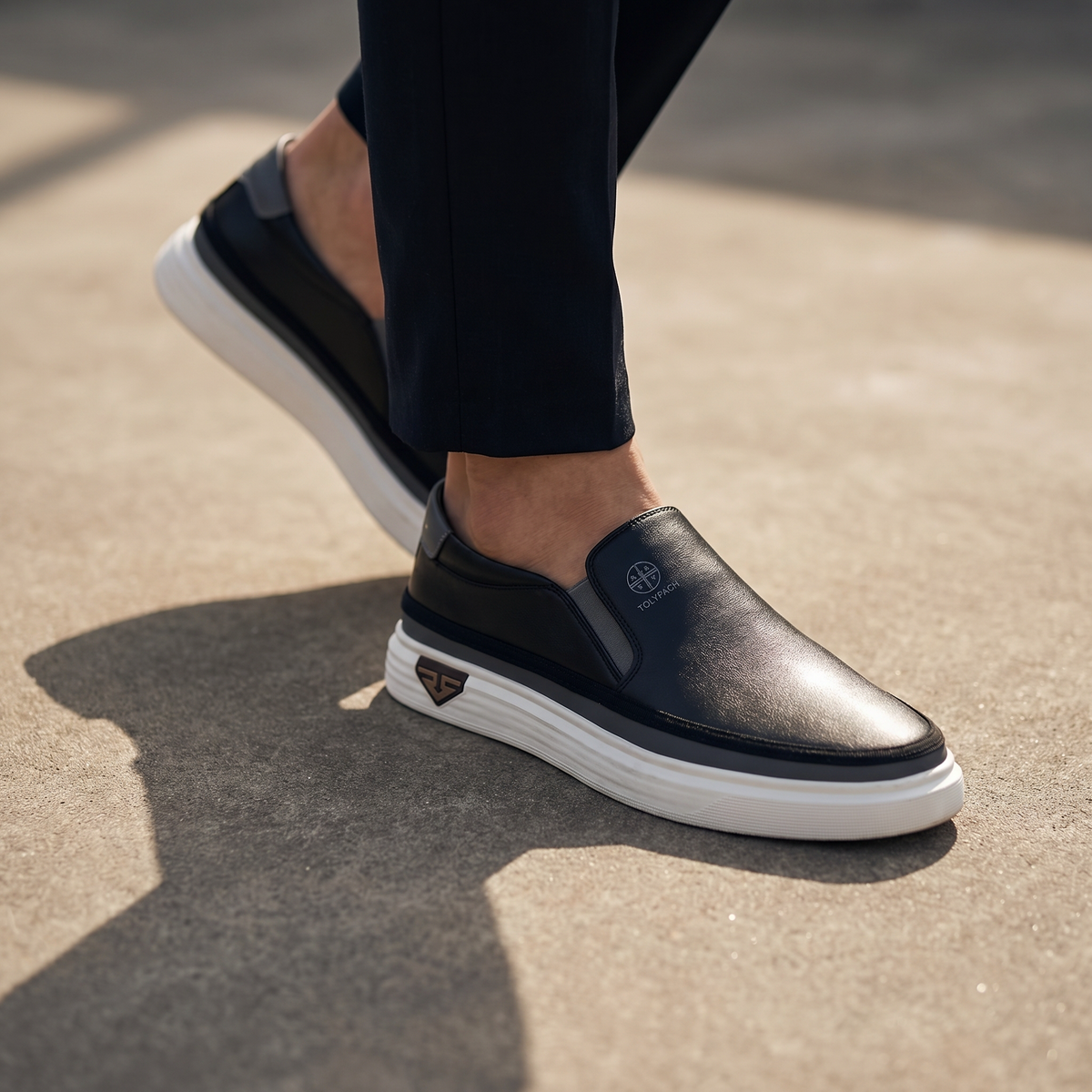 Thor | Men's Leather Slip-On Sneakers