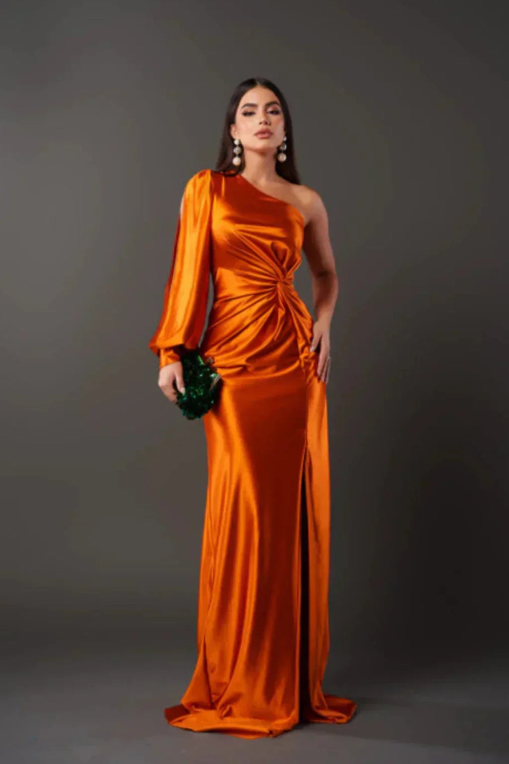 Camila | One-shoulder satin dress