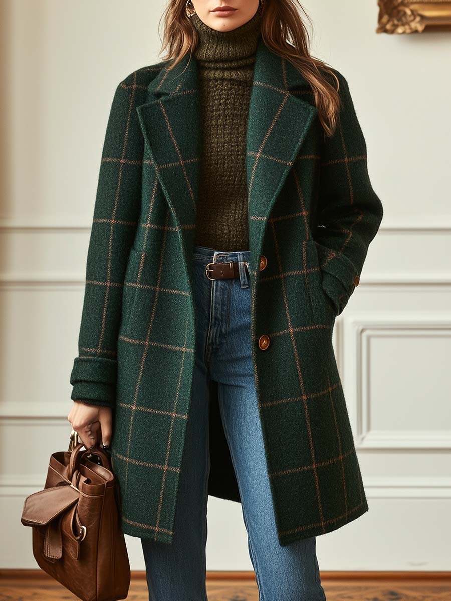 Elena | Classic Checked Coat