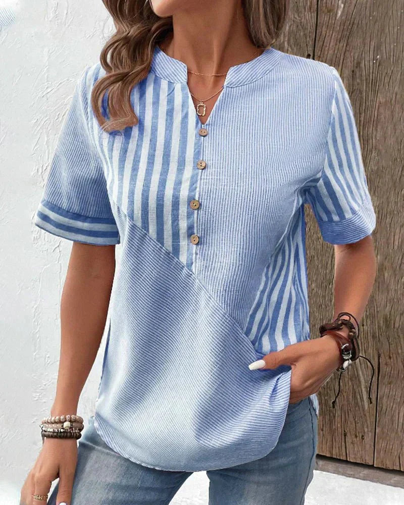 Erin | Soft Striped Blouse