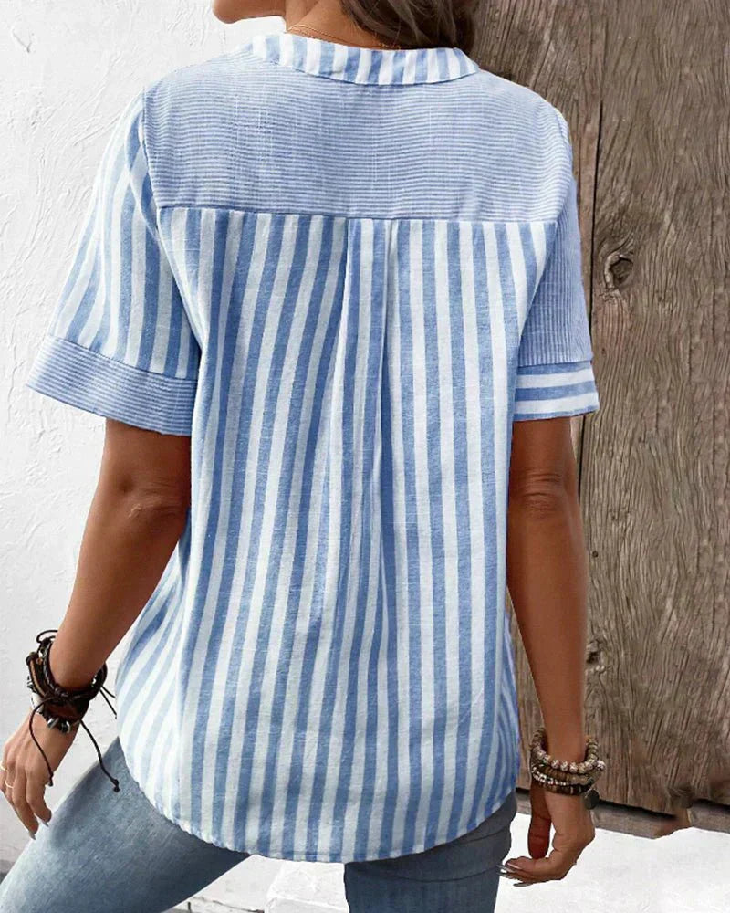 Erin | Soft Striped Blouse