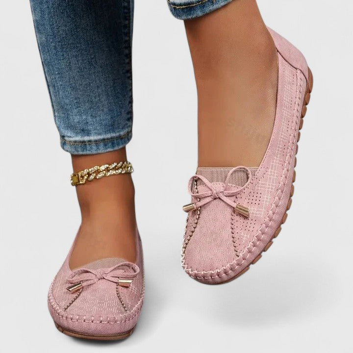 Ava | Moccasin Flats with Bow Detail