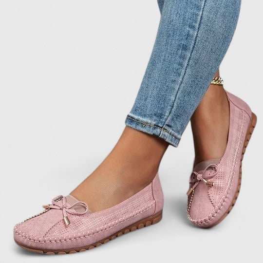 Ava | Moccasin Flats with Bow Detail