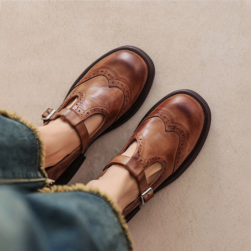 Zoe | Leather Mary Janes