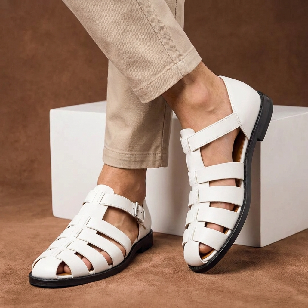 Elton | Closed-Toe Buckle Strap Fisherman Sandals