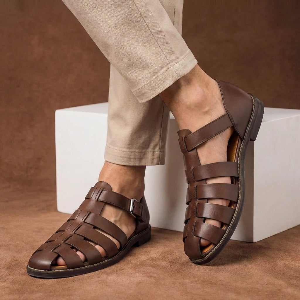 Elton | Closed-Toe Buckle Strap Fisherman Sandals