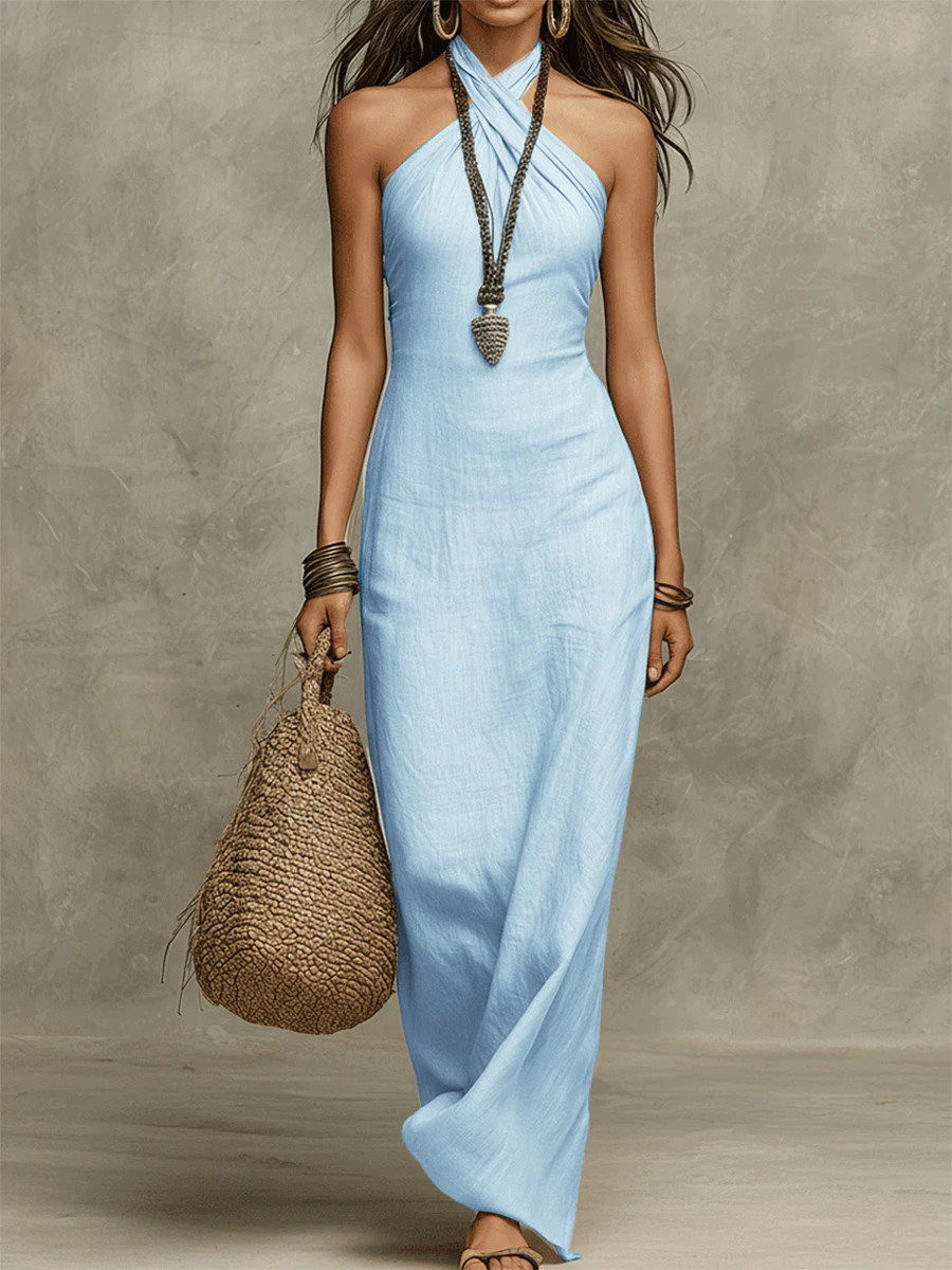 Lory | Stylish & Sexy Halter-neck Maxi Dress