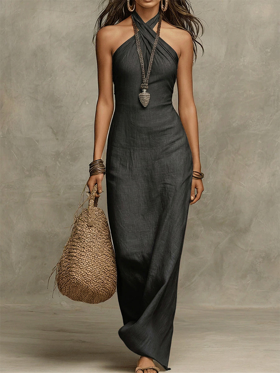 Lory | Stylish & Sexy Halter-neck Maxi Dress