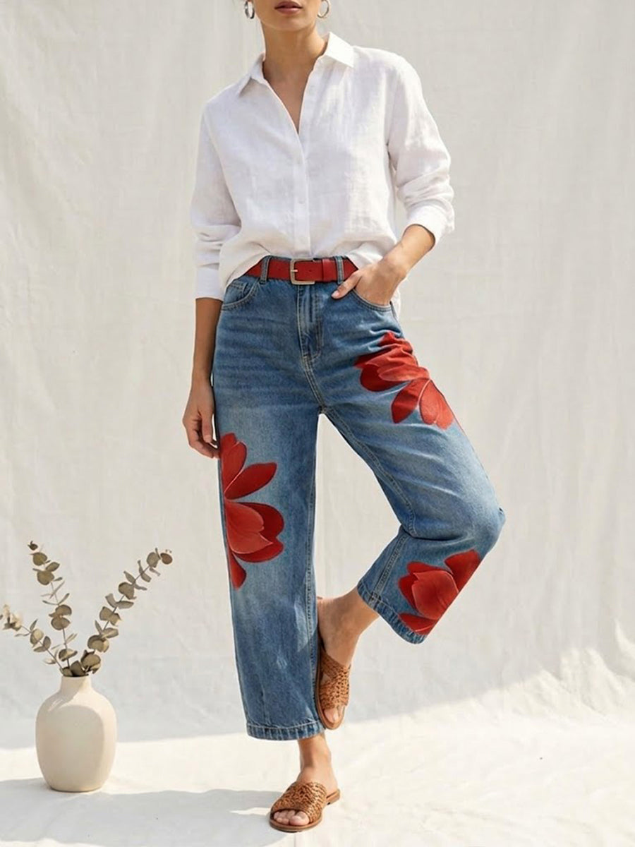Wilma | Printed Elegant Floral Pants