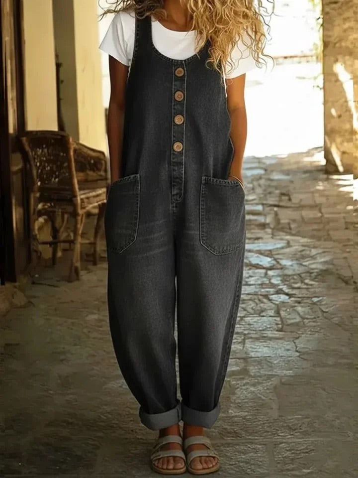 Taylor | Vintage Washed Cotton Denim Overalls