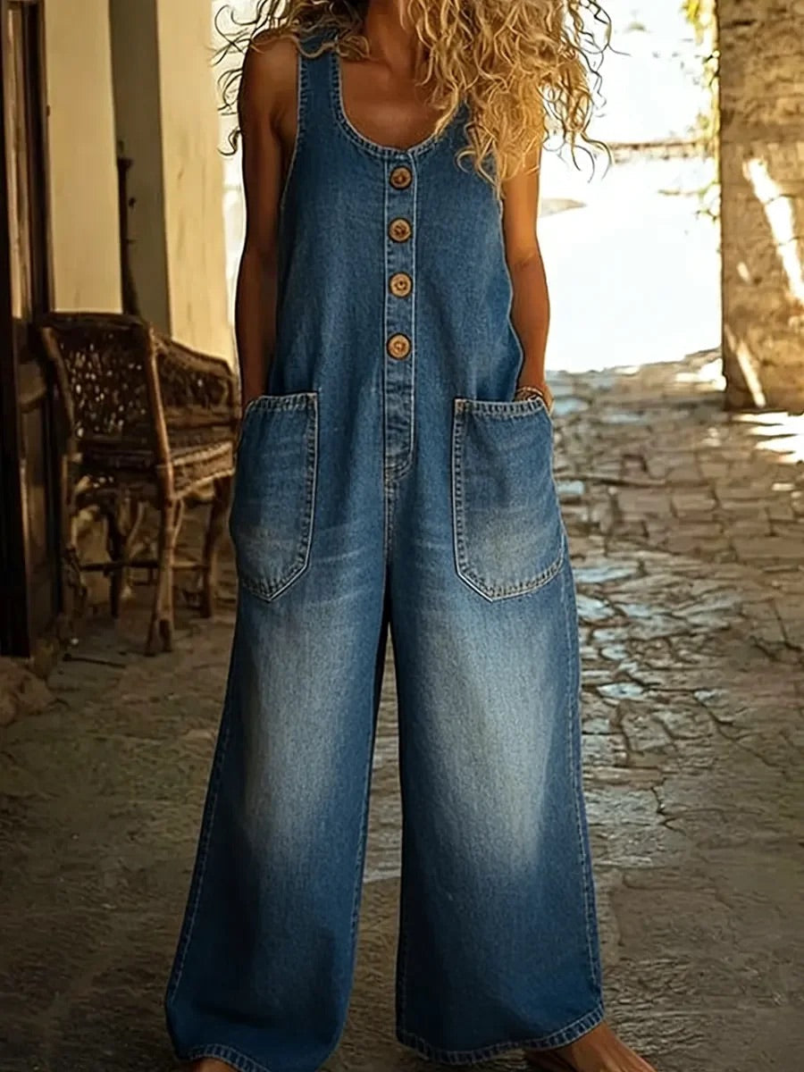 Taylor | Vintage Washed Cotton Denim Overalls