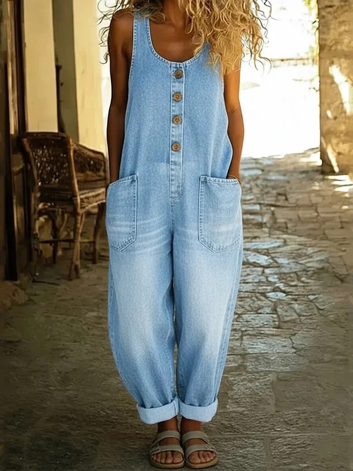 Taylor | Vintage Washed Cotton Denim Overalls