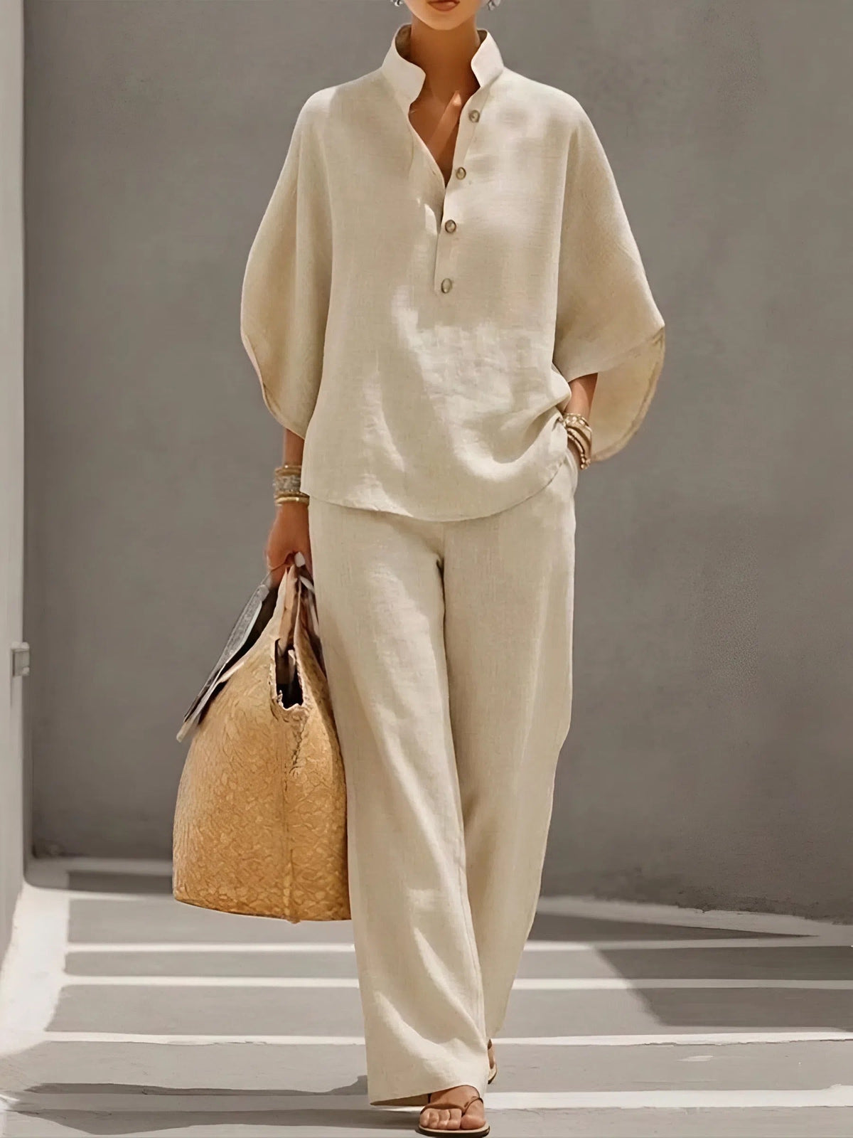 Elena | Linen Cotton Two-Piece Set