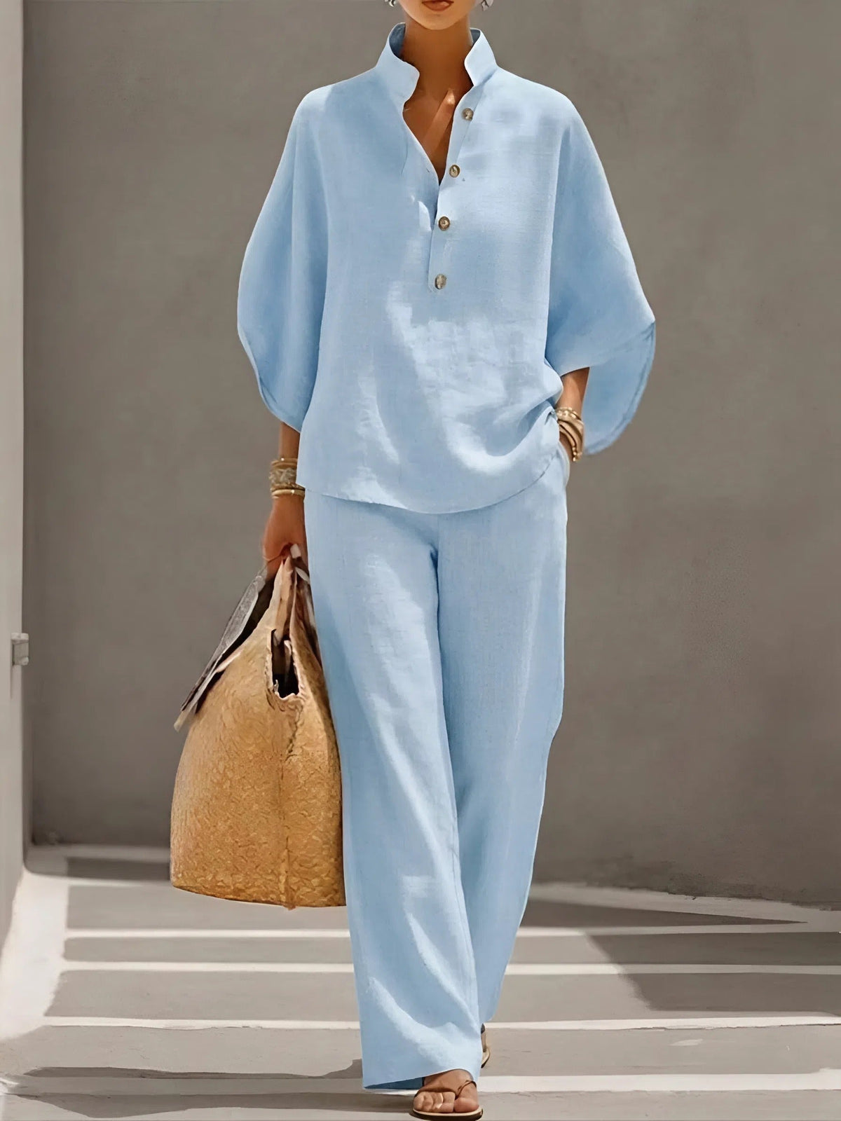 Elena | Linen Cotton Two-Piece Set