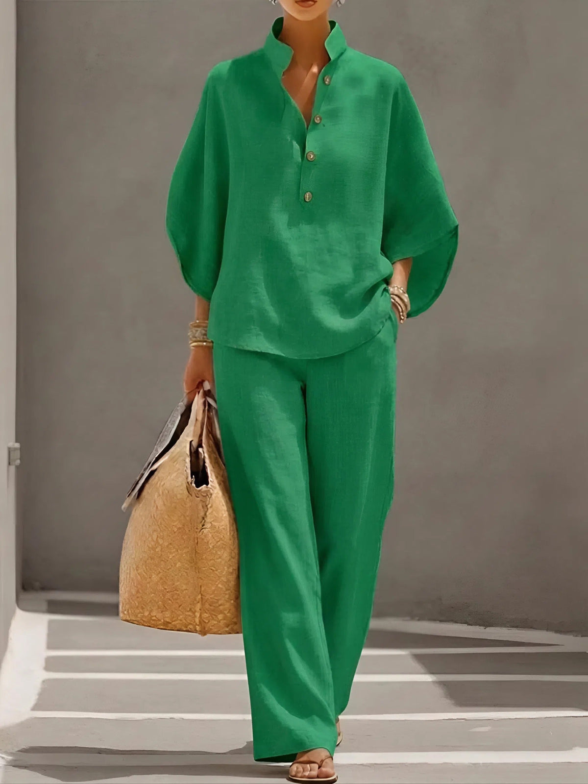 Elena | Linen Cotton Two-Piece Set