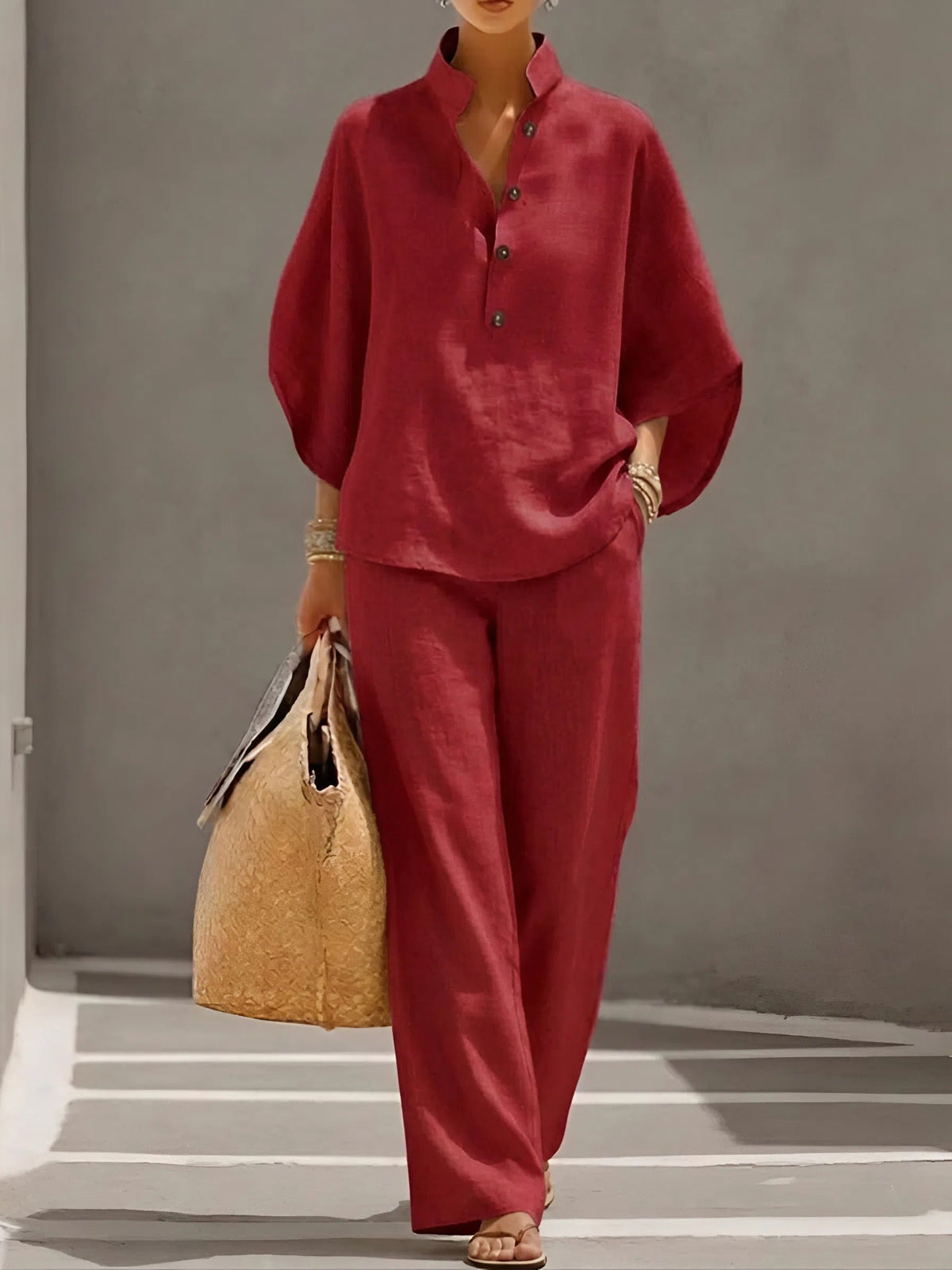 Elena | Linen Cotton Two-Piece Set
