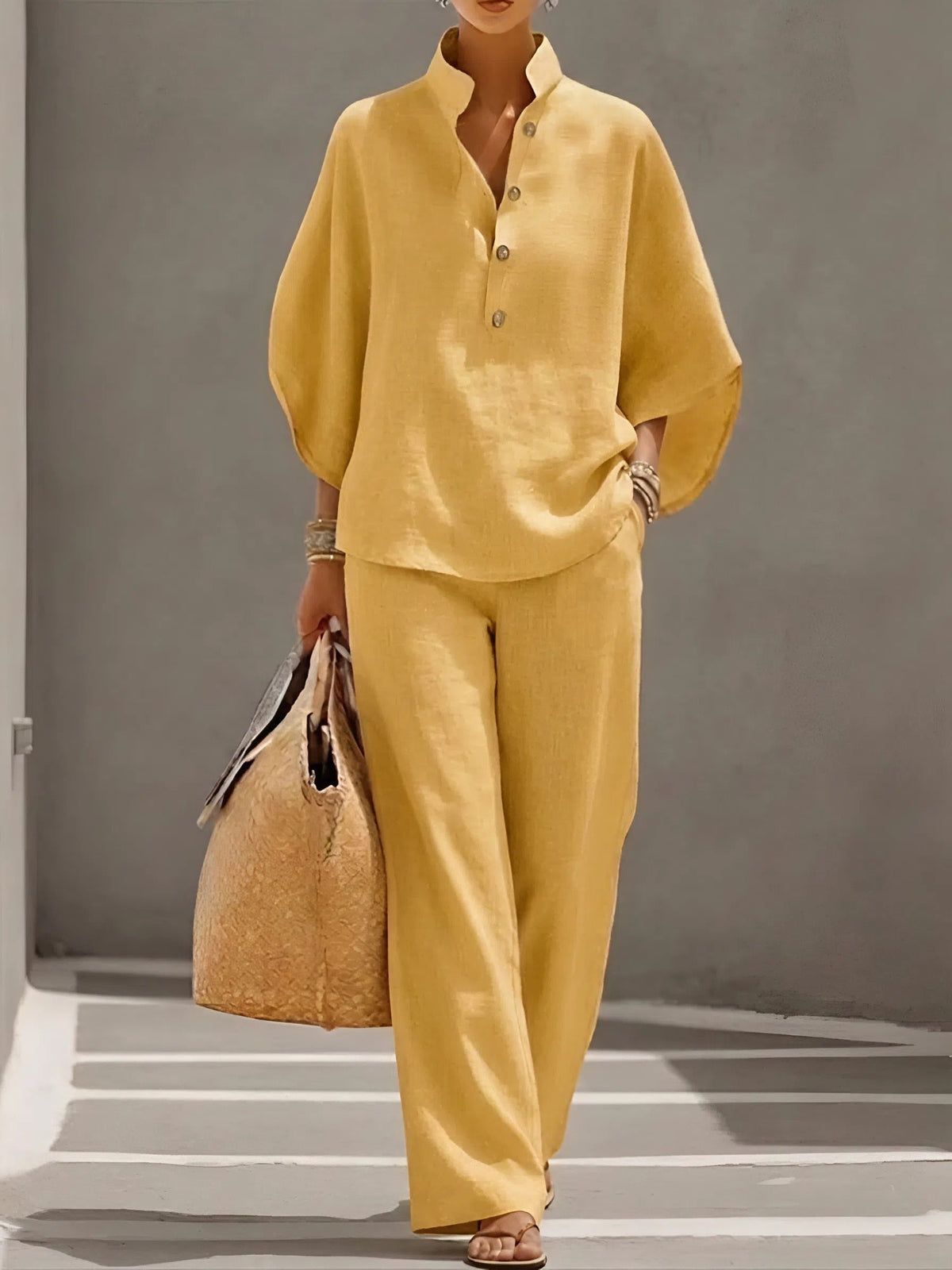 Elena | Linen Cotton Two-Piece Set