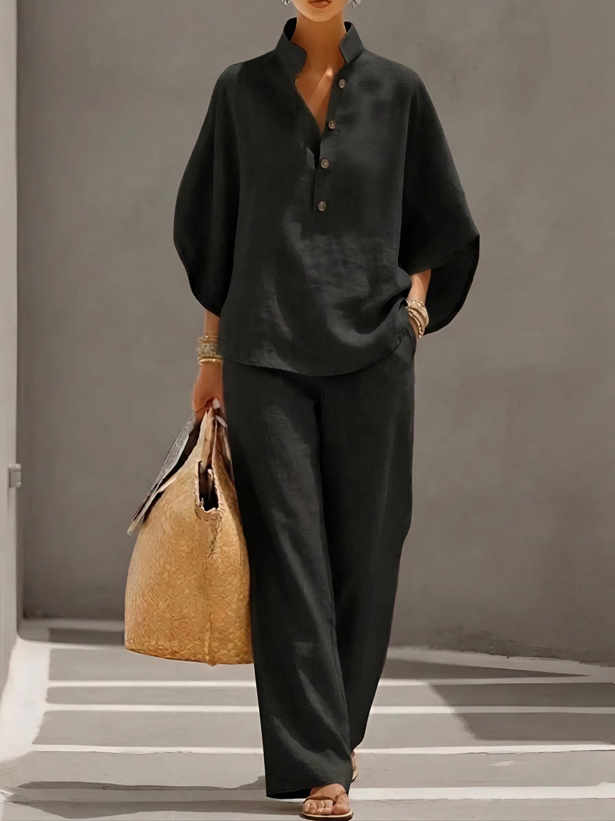 Elena | Linen Cotton Two-Piece Set