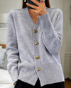 Adele | Elegant Heart Button Cardigan