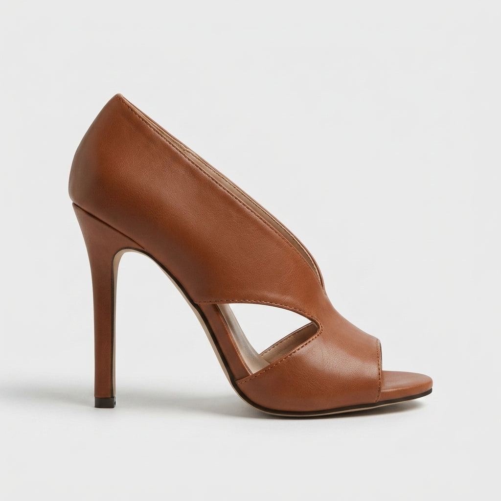 Marina | Cut-Out High Heel Sandals with Open Toe