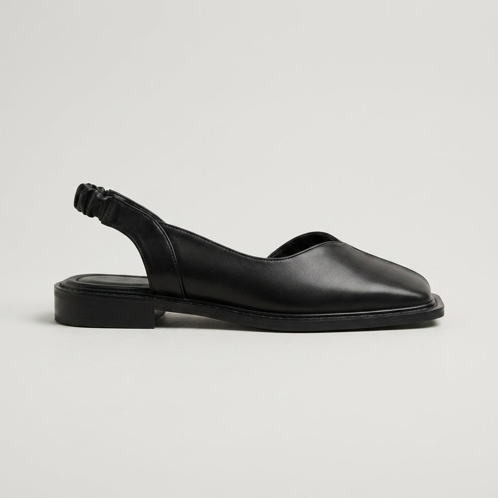 Betty | Square Toe Slingback Sandals with Modern Low Heel