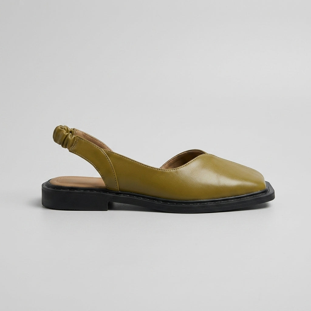 Betty | Square Toe Slingback Sandals with Modern Low Heel
